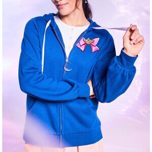 Pretty Guardian Sailor Moon Bow Women's Zippered Hoodie - BoxLunch Exclusive